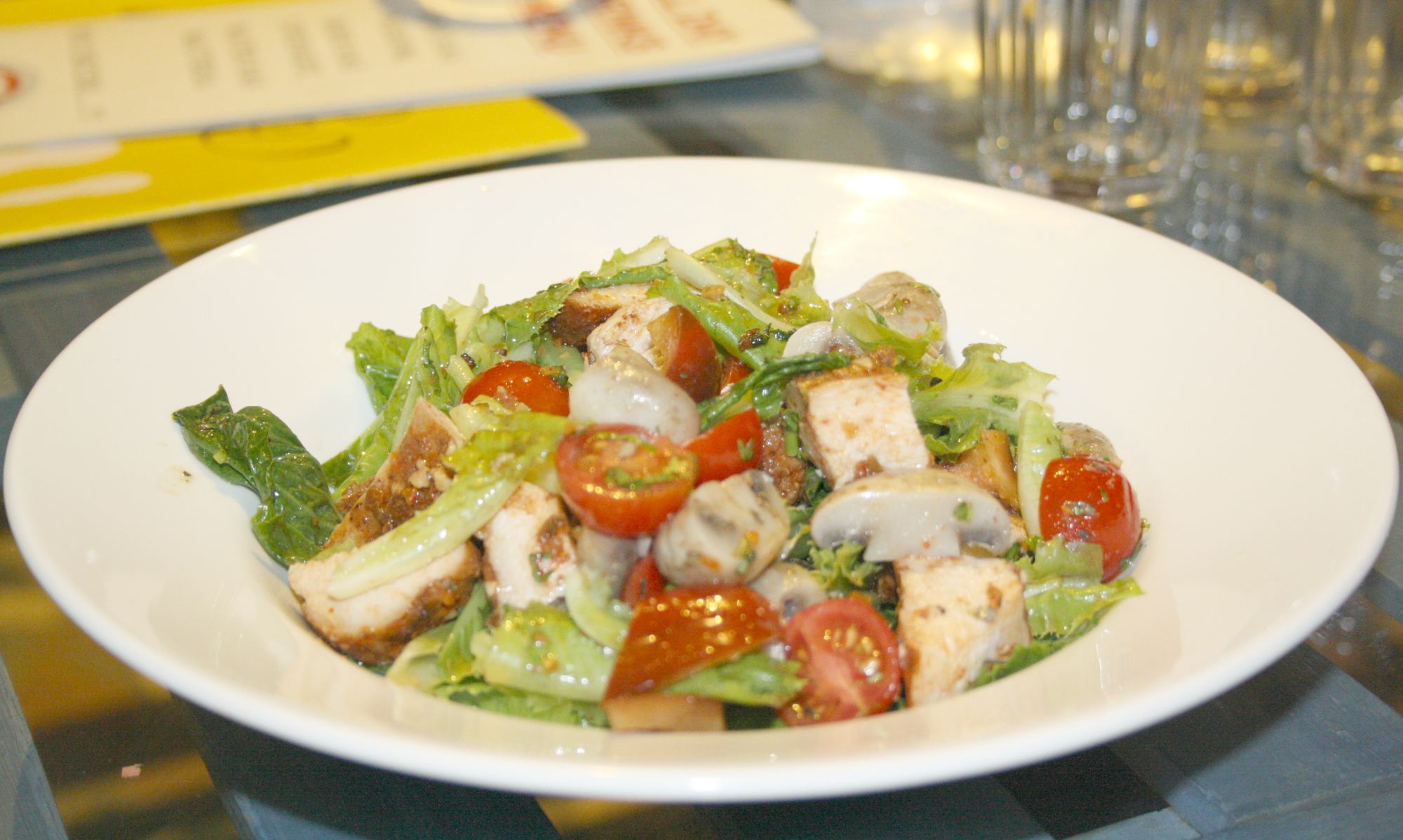 Rosted Chicken and Mushroom Salad