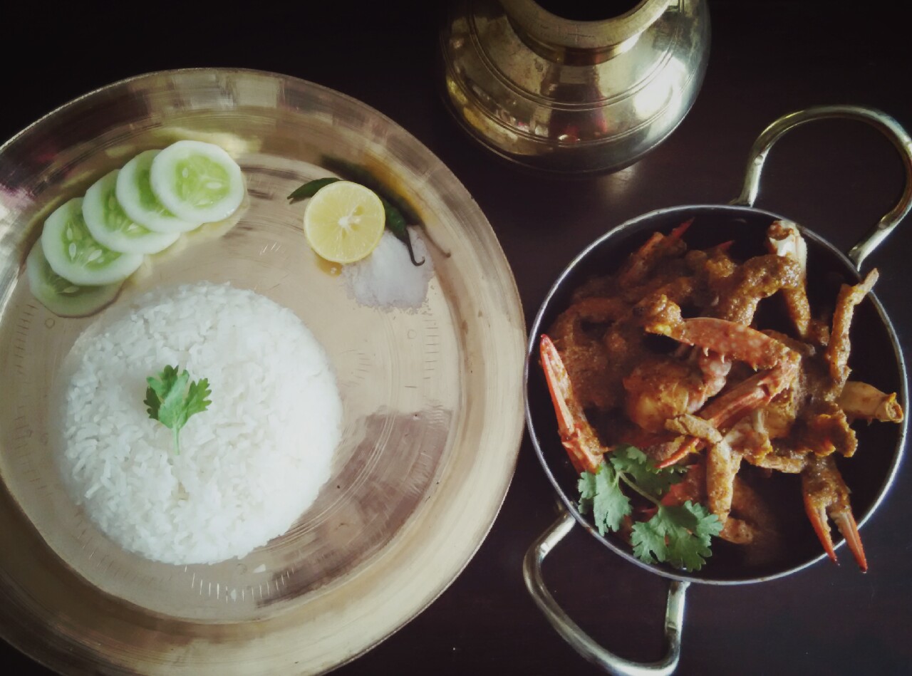 Crab Curry and Rice