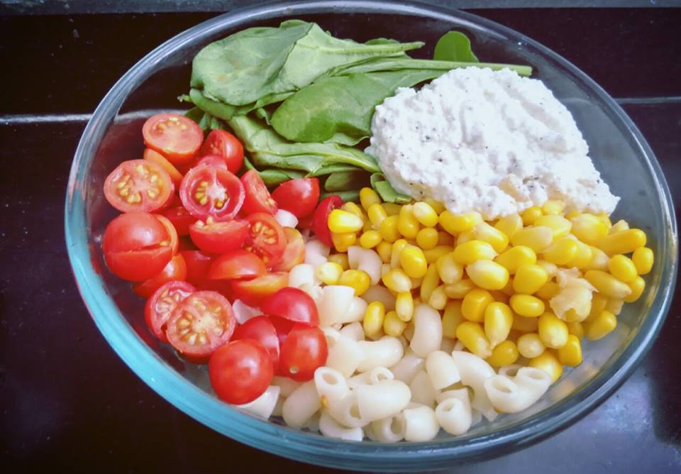Ingredients for Roasted Garlic Pasta Salad